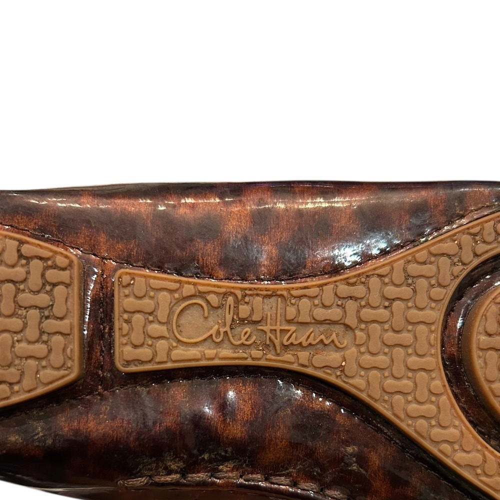 Cole Haan Tortoiseshell Patent Leather Driving Loafers with Horse Bit Hardware - Picture 11 of 14